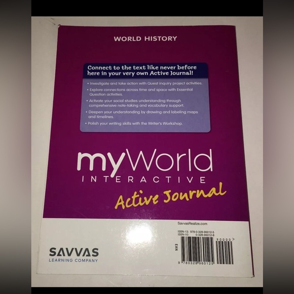 COPY - My World Interactive Active Journal- World History SAVVAS 2019 School Te… - Picture 2 of 8